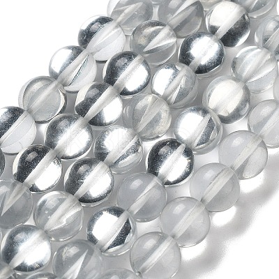 Synthetic Moonstone Beads Strands G-P528-J03-09-1