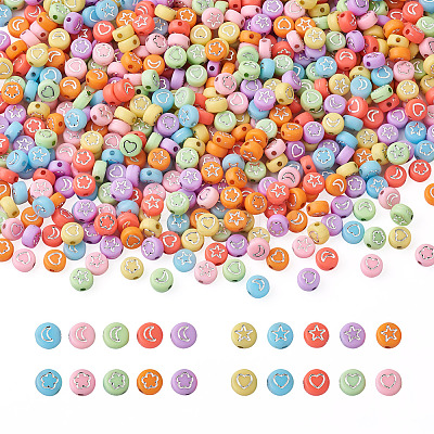 Opaque Acrylic Beads MACR-CW0001-06-1