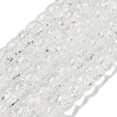 Transparent Spray Painting Crackle Glass Beads Strands GLAA-NH0001-05K-1