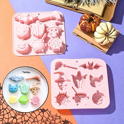 2Pcs Halloween Theme Silicone Molds ST-CJ0007-99-1