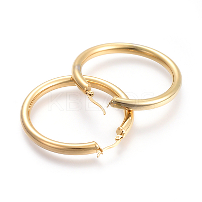 201 Stainless Steel Big Hoop Earrings EJEW-A052-19F-G-1