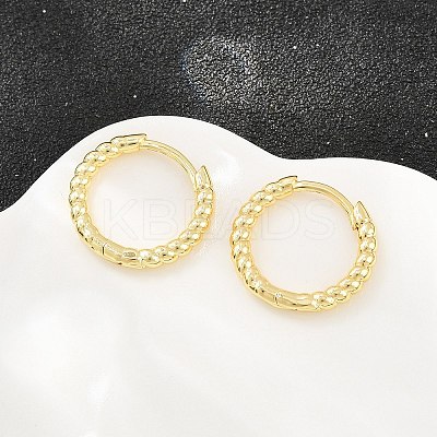 Brass Huggie Hoop Earrings KK-CBA8324-18C-G-1