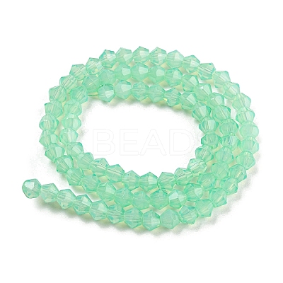 Baking Paint Transparent Glass Beads Strands DGLA-F029-J4mm-05-1