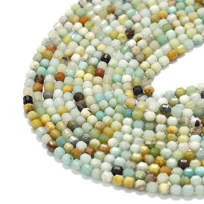 Natural Flower Amazonite Beads Strands G-A260-A32-01-1