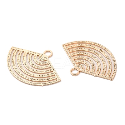 Long-Lasting Plated Brass Filigree Pendants KK-K336-19KCG-1