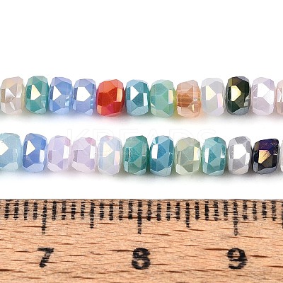 Electroplate Opaque Glass Beads Strands EGLA-N022-05A-A01-1