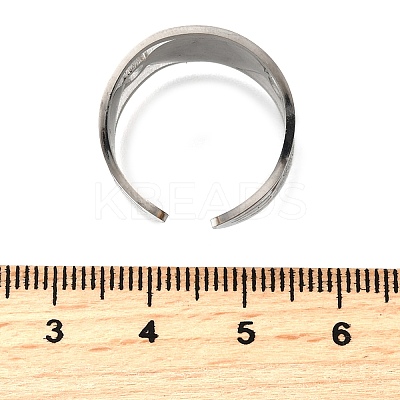 304 Stainless Steel Cuff Open Rings RJEW-S628-11P-1