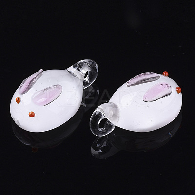 Handmade Lampwork Pendants X-LAMP-N021-002F-1