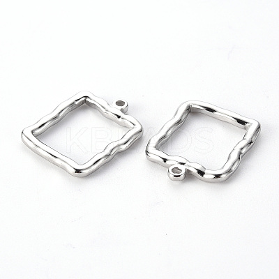 Non-Tarnish 304 Stainless Steel Open Back Bezel Pendants X-STAS-T052-24P-1