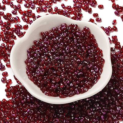 Spray Painted Glass Seed Beads SEED-F005-11A-01-1