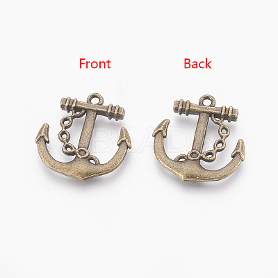 Tibetan Style Alloy Anchor Pendants LS-K08QD071-1