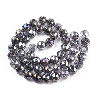 Transparent Electroplate Glass Beads Strands EGLA-N006-077A-1