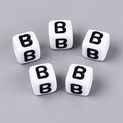Opaque Acrylic Beads SACR-N020-04A-B-1