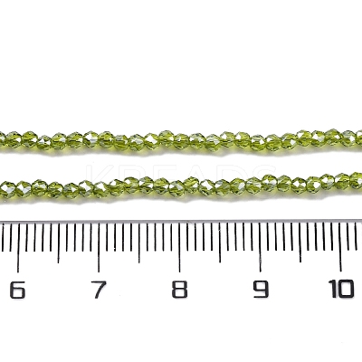 Transparent Electroplate Glass Beads Strands EGLA-H107-01A-AB10-1
