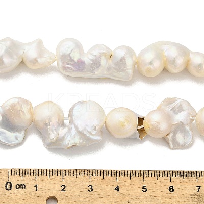 Natural Baroque Pearl Keshi Pearl Beads Strands PEAR-XCP0001-15-1