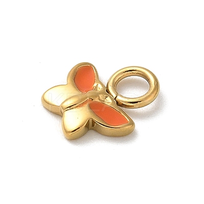Ion Plating(IP) 304 Stainless Steel Enamel Charms STAS-G351-01G-01-1
