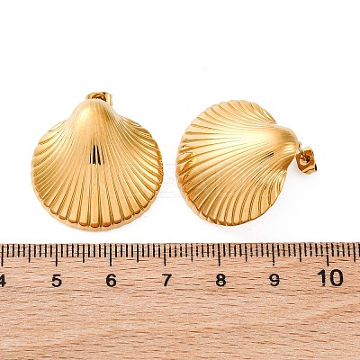 304 Stainless Steel Stud Earrings LS-EJEW-F357-01G-03-1