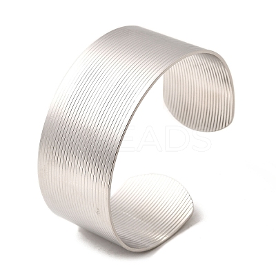304 Stainless Steel Cuff Bangles BJEW-L705-01P-1