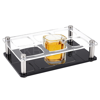 Glitter 6-Hole Acrylic Shot Glasses Holders AJEW-WH0368-10A-1