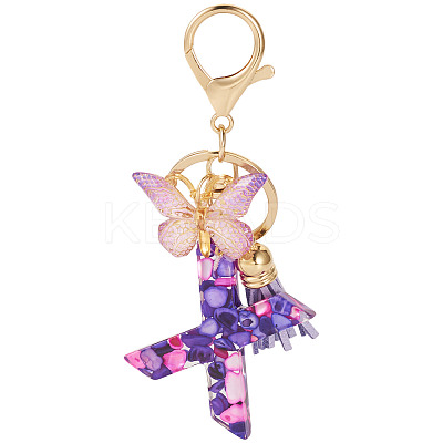 Resin Butterfly Pendant Keychains KEYC-TAC0034-03X-1