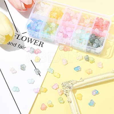 400Pcs 10 Colors Transparent Acrylic Beads OACR-FS0004-08-1