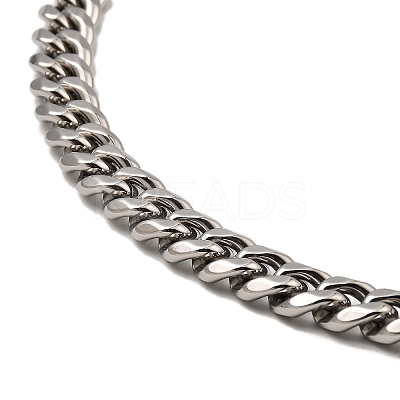 Non-Tarnish 304 Stainless Steel Cuban Link Chain Necklaces NJEW-D050-01C-P-1