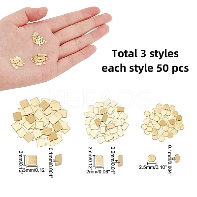 150Pcs 3 Style Gold Plated Brass Chip Solder DIY-PH0010-47-1