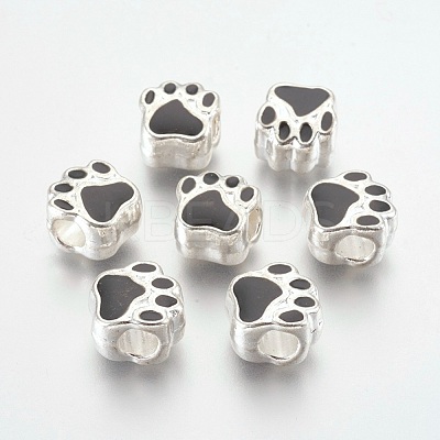 Alloy Enamel European Beads ENAM-J061-12S-1