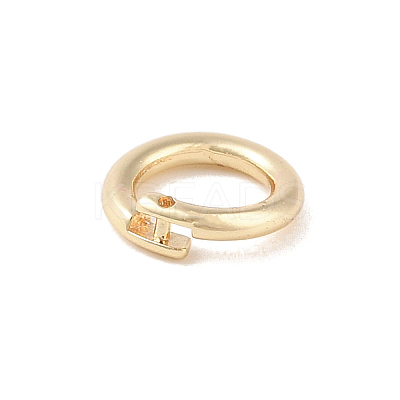 Brass Locking Jump Rings KK-S369-01G-03-1