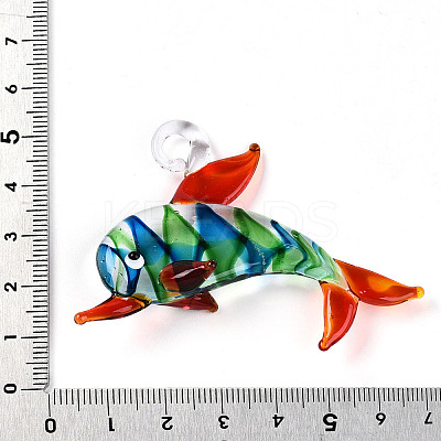 Handmade Lampwork Big Pendants LS-LAMP-T023-14A-1