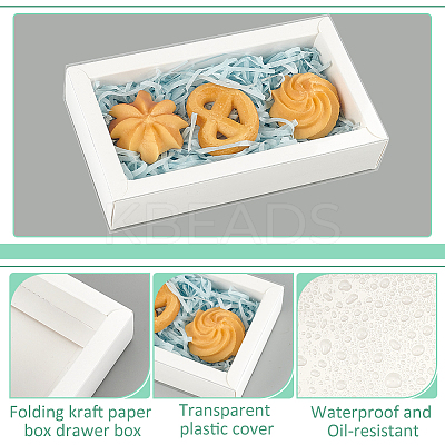 Foldable Paper Drawer Boxes with Clear Plastic Cover CON-WH0095-68A-03-1