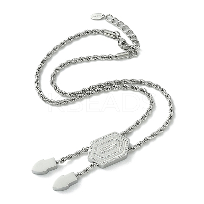 304 Stainless Steel Rope Chain Necklaces NJEW-Q322-07P-1
