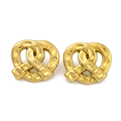 Ion Plating(IP) 304 Stainless Steel Stud Earrings EJEW-H013-35G-1