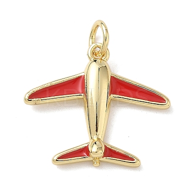 Brass Enamel Pendants KK-B155-10G-03-1