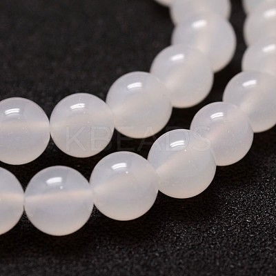 Natural White Agate Bead Strands X-G-G880-03-8mm-1