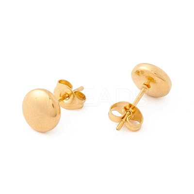 6 Pairs 304 Stainless Steel Flat Round Stud Earrings for Women EJEW-A067-20-1
