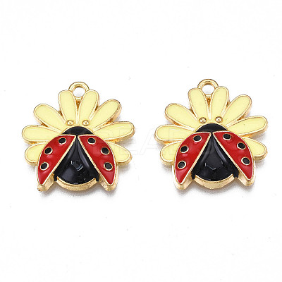 Rack Plating Alloy Enamel Pendants LS-ENAM-N055-057A-1