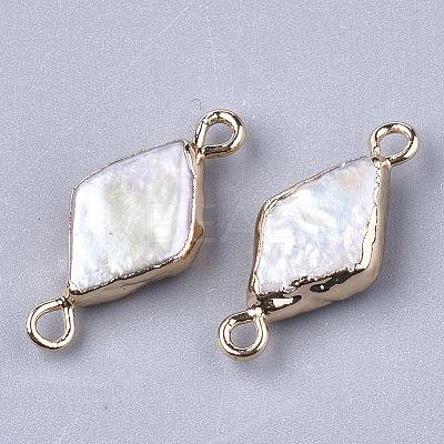 Natural Baroque Pearl Keshi Pearl Links connectors PEAR-T003-07-1