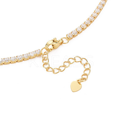 Brass Cubic Zirconia with Enamel Pendant Necklaces NJEW-S418-04-1