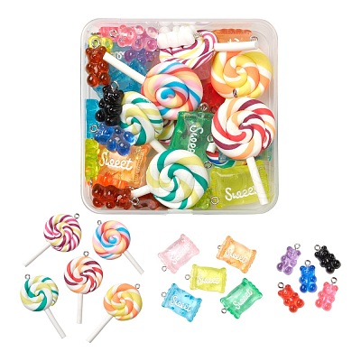 32Pcs Mixed Candy Pendant Kit for DIY Jewelry Making DIY-FS0001-97-1