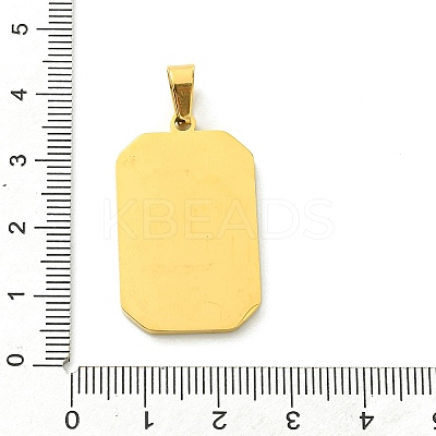 Ion Plating(IP) 304 Stainless Steel Pendants STAS-C101-08G-11-1