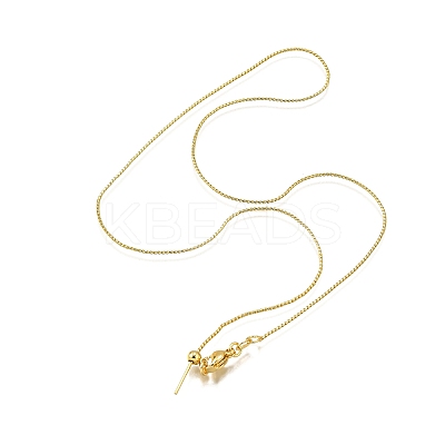 1MM Brass Wheat Chain Adjustable Slider Necklaces NJEW-M108-21G-1
