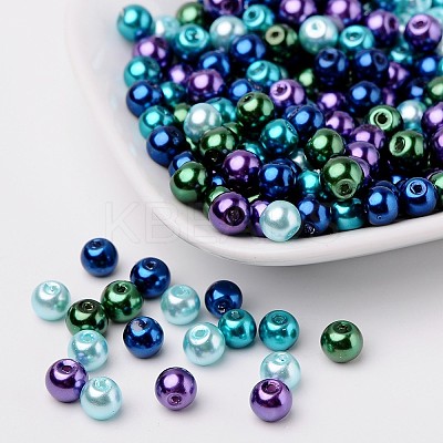 Glass Pearl Beads HY-X006-6mm-11-A-1