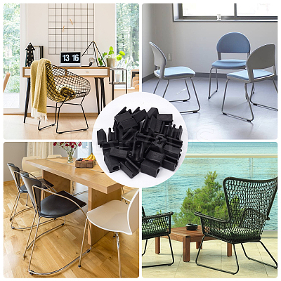 40Pcs 4 Style Plastic Non-slip U Shaped Chair Foot Protectors KY-GF0001-37A-1