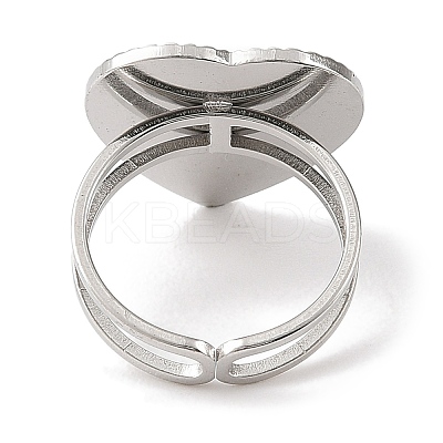 304 Stainless Steel Enamel Open Cuff Rings for Women RJEW-F166-52P-02-1