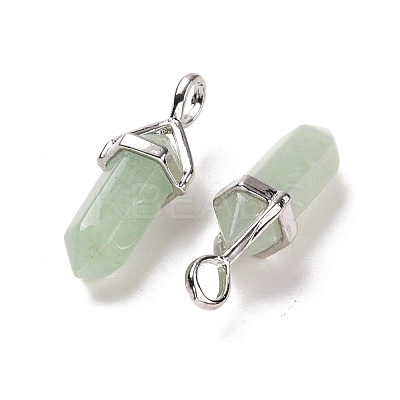 Natural Green Aventurine Pointed Pendants G-K329-37P-1