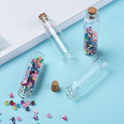 Glass Jar Glass Bottle for Bead Containers CON-E008-60x16mm-1