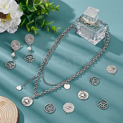 24Pcs 4 Style Tibetan Style Alloy Pendants TIBEP-BC0001-01-1