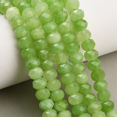 Faceted Dyed Natural White Jade Beads Strands GG-CBAE966-01A-V-1