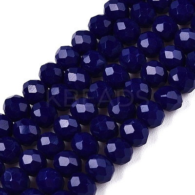 Opaque Solid Color Imitation Jade Glass Beads Strands LS-EGLA-A044-P4mm-D07-1